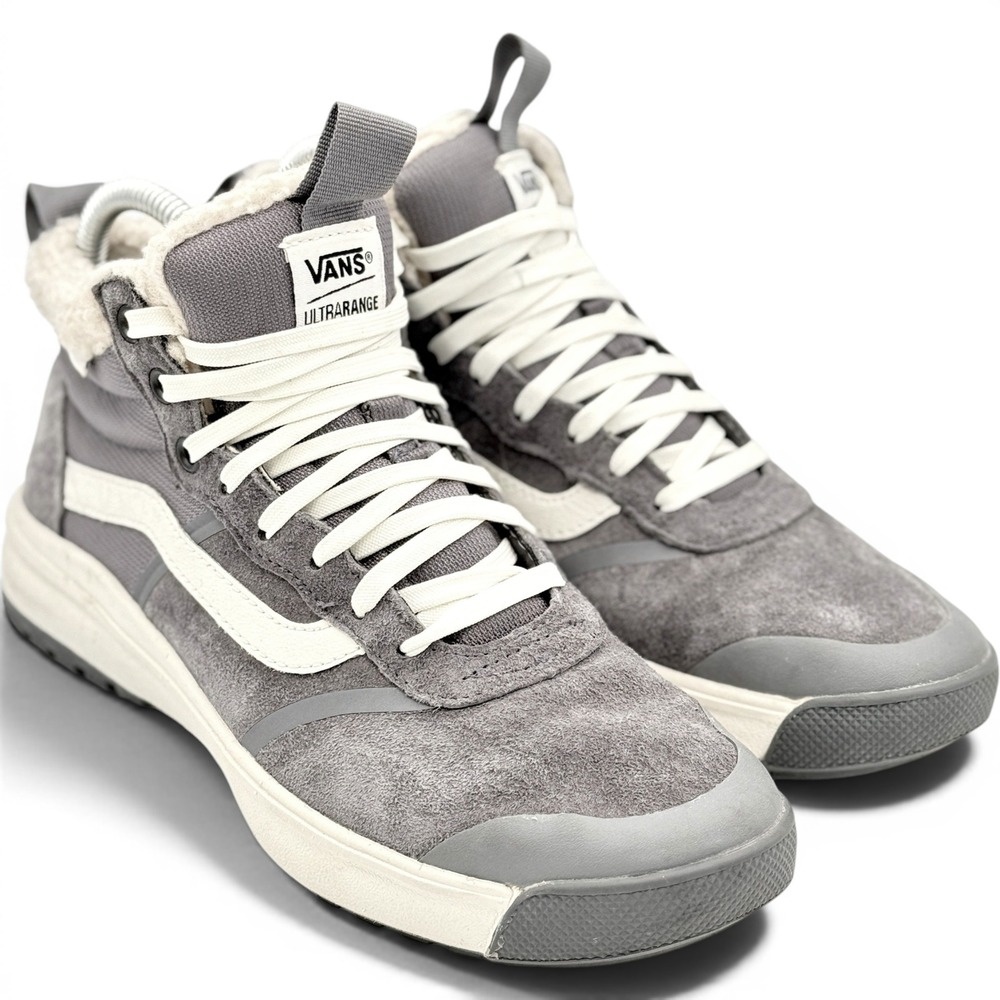 Vans Womens Hi MTE Ultrarange 8 Grey Gorpcore Trail Hiking Sherpa Lined Boots